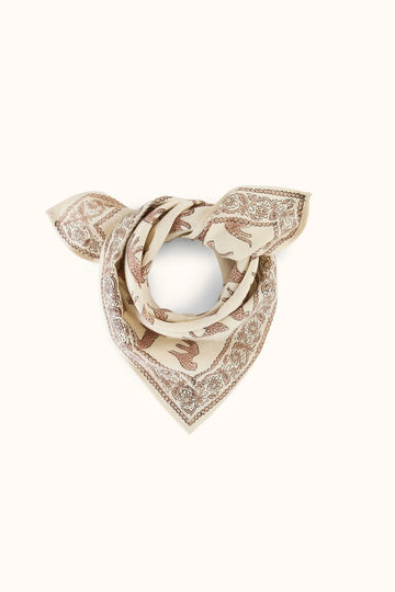 Foulard Bengale latte Apaches en grand et petit format