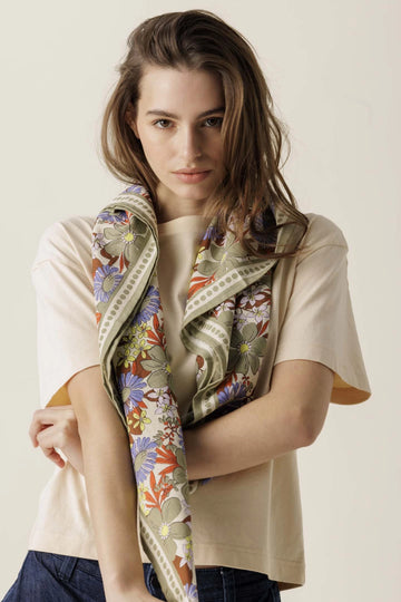 Big Foulard Latika Bouquet Macadamia
