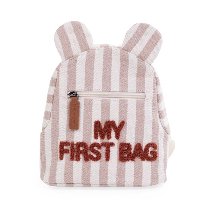 My First Bag Sac a dos Enfant - Rayures - Nude/Terracotta