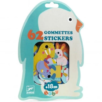 62 Gommettes et Stickers Animaux de la banquise - Djeco