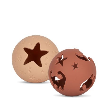 Konges Sløjd Balles d’activité Lot de 2 Rosesand Mix