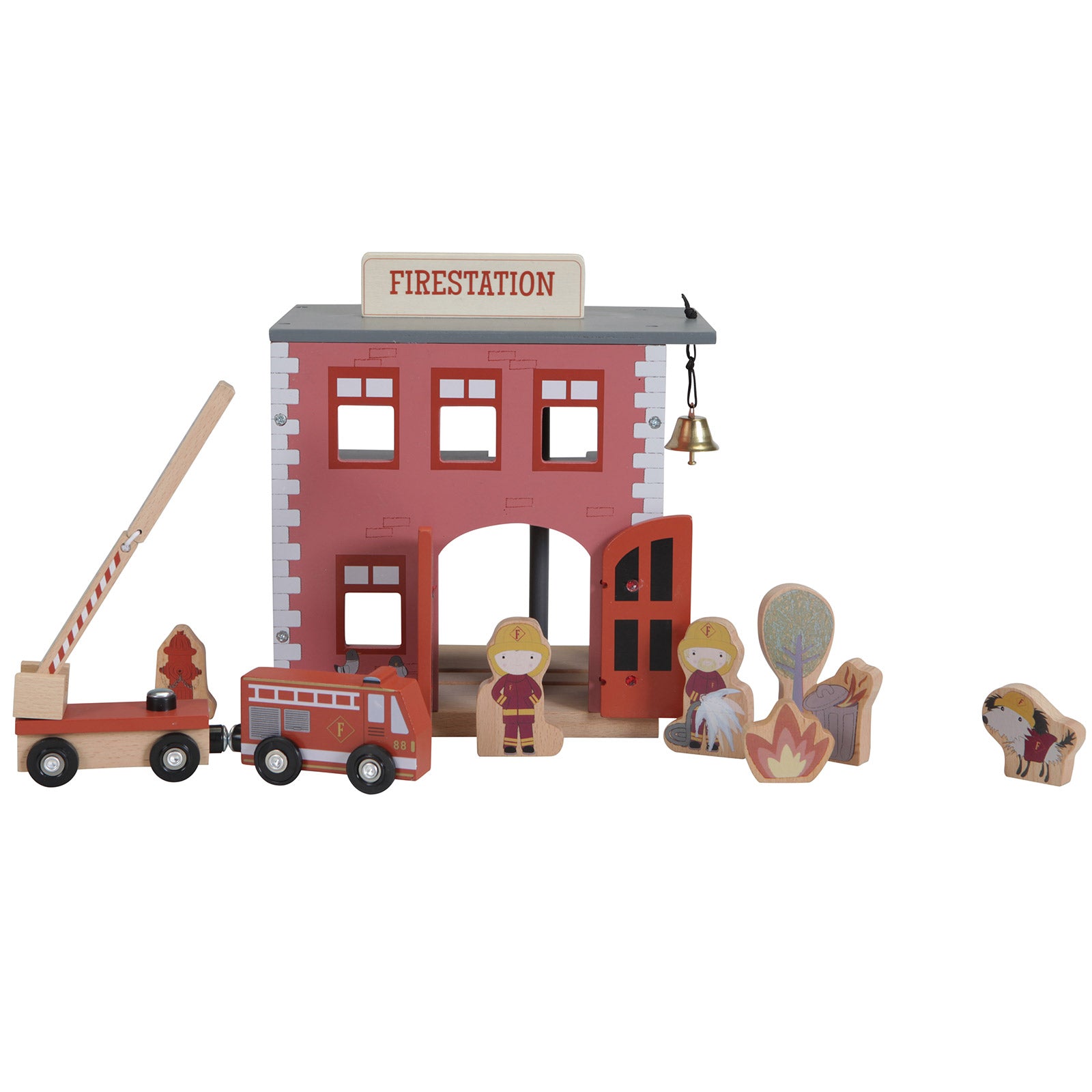 Caserne de pompier et ses figurines