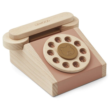 Jouet téléphone rétro en bois Selma (dispo en 2 couleurs)