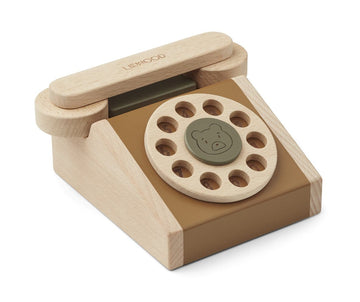 Jouet téléphone rétro en bois Selma (dispo en 2 couleurs)