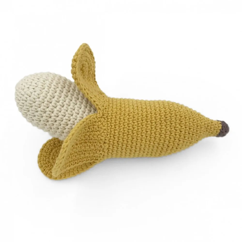 LA BANANE - HOCHET POUR BÉBÉ EN COTON BIO
