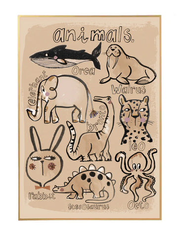 Poster collection d'animaux