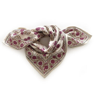 SMALL FOULARD MANIKA "BOUTON D'OR" - coquillage